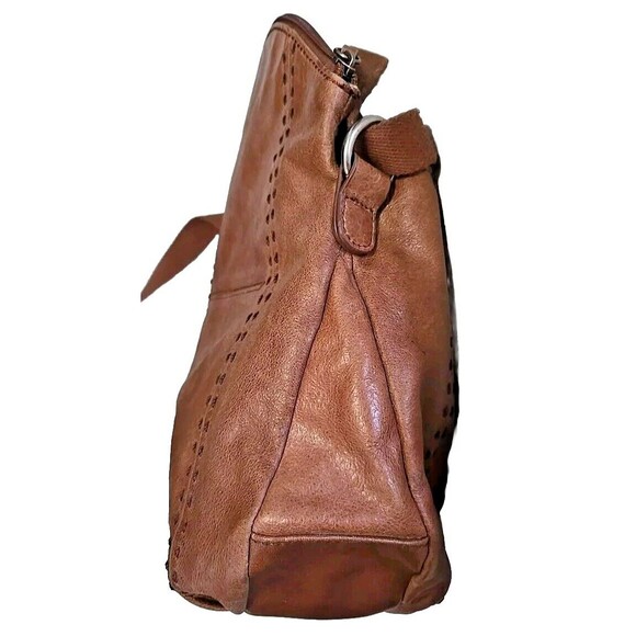 The Sak Genuine Leather Bag Crossbody Embroidered Adjustable Strap Foldover - Picture 4 of 16